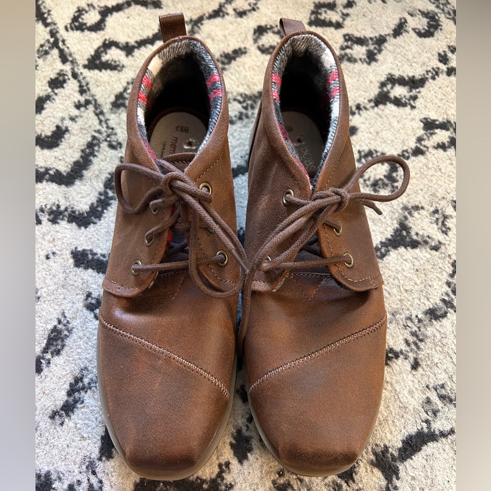 New BOBS Skechers Chill Luxe Drifting Lace Up Ankle Bootie Brown 9.5